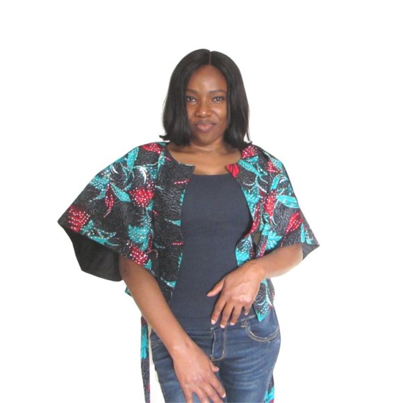 Blue short sleeve stoned jacket - Picture 3 of 4